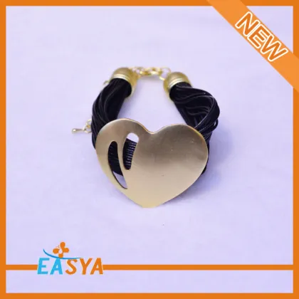 Statement Heart Shape Cut Out Broken Heart Bracelet
