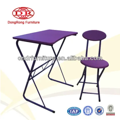 student foldable studying desk and chair