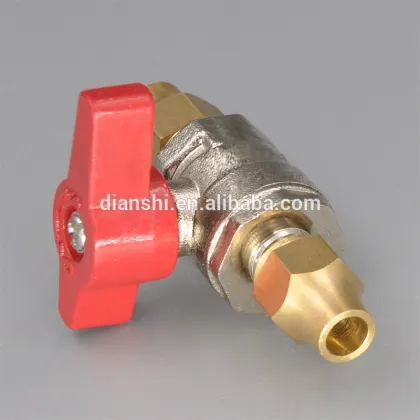 AGA approval brass gas valve with brass flare nut