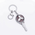 Feito de Metal forma chave strass Keychain chaveiros