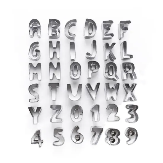 36pcs Stainless Steel Christmas Alphabet Number Cookie Cutter Set - Cheap Bakeware Tool