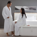 Cotton Breathable White Hotel Kimono Collar Waffle Bathrobe