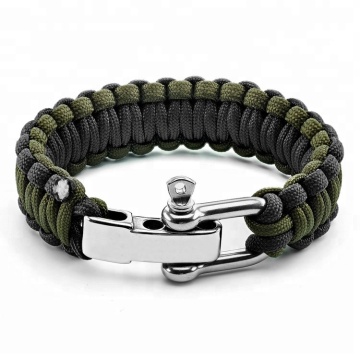Camping Self-rescue Parachute Rope Paracord Bracelet with Clasp