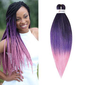 AliLeader Hot Water Braiding Hair Bulk Pre Stretched Ombre Braiding Hair Extensions Crochet Braids Hair