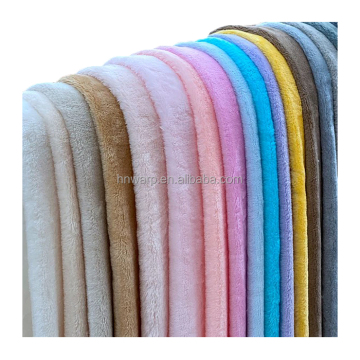 Wholesale Soft Warm Flannel Polyester Coral Fleece Fabric for Blankets