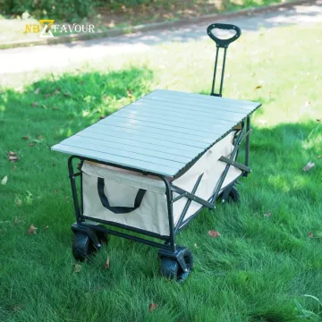 Nb-Favour Outdoor Foldable Utility Beach Trolley Hand Camping Cart