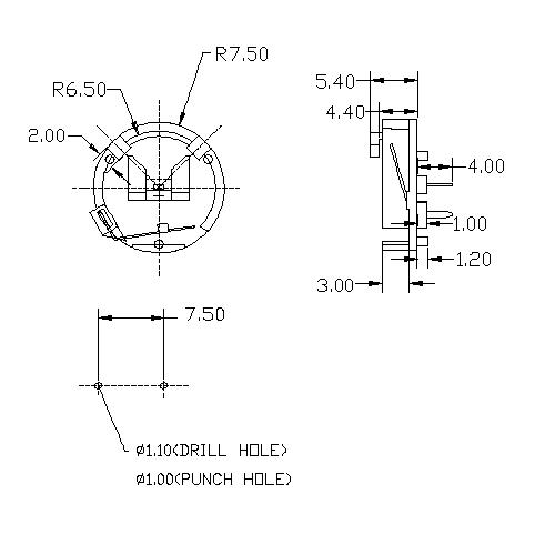 Porte-batterie SMD / DIP CR1220 COIN CELL SMD / DIP