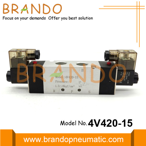 4V420-15 Пневматический электромагнитный клапан типа Airtac 24 В постоянного тока