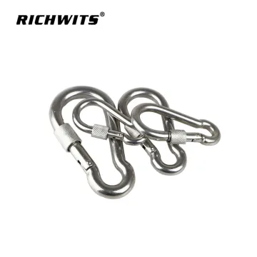 304/316 Stainless Steel Carabiner Hook With Lock Nut