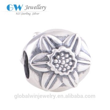 925 Silver Beads Flower Silver Bracelets Charms Fit European Bracelets
