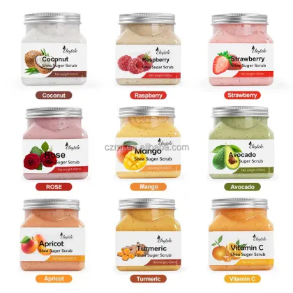 OEM Wholesale Custom Bulk Vegan Organic Fruit Body Scrub Whitening Exfoliant