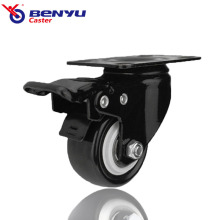 1.5/2/2.5 Inch Gold Drill PU TV Cabinet Casters