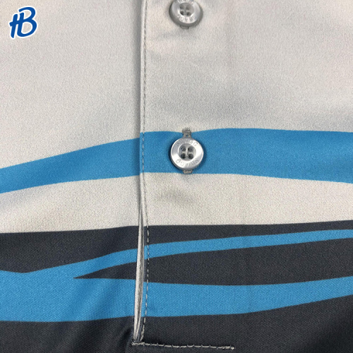 grey&black with blue streaks equestrian polo shirts