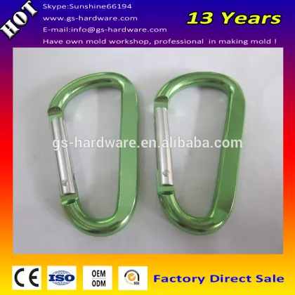 D type carabiner,Aluminum locking Carabiner,XS-A001