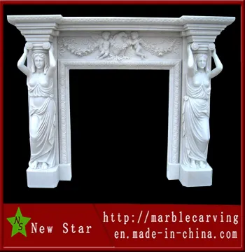 Hand Carved Marble Fireplace for Home Decoration (NS-1212)