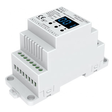 Skydance DA4-D 12-24V 5A/CH DIN Rail Digital Display PWM DALI LED Dimmer 4 Channel Controller