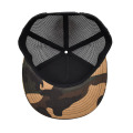 Camo platte rand mesh cap hoed met plastic gesp