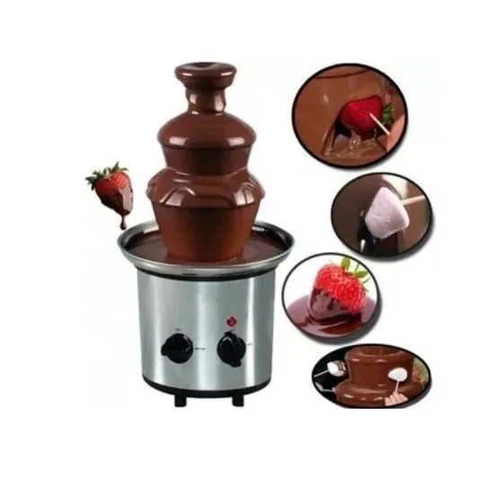 Stainless Steel Buffet Equipment: 3-Tier Chocolate Fountain Melt Machine and Waterfall Melt Tower for Wedding Parties