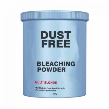 Dust free blue bleaching powder for blond lightening