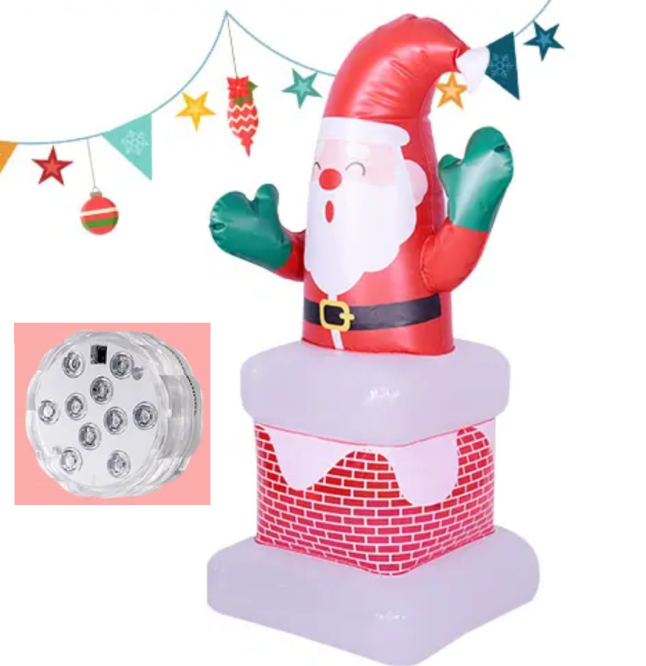 Decoración inflable tridimensional 3d de Santa Claus