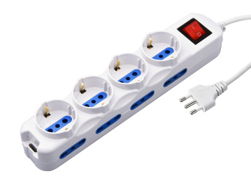 Multisocket Multipresa: 10/16A Bipasso & 10A Schuko Power Outlet