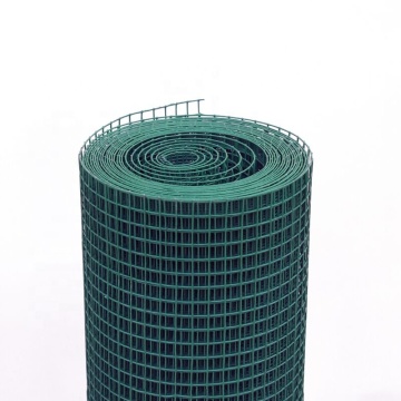 Roll e pannelli in mesh e pannelli per schermo saldato da 1/2 pollice rivestiti in PVC in PVC verde