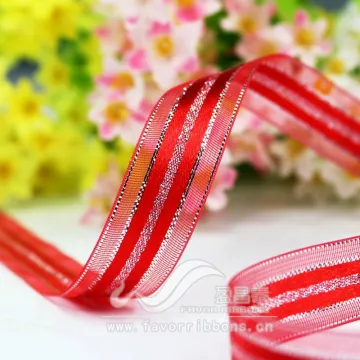 Sliver Metallic Mesh Ribbon