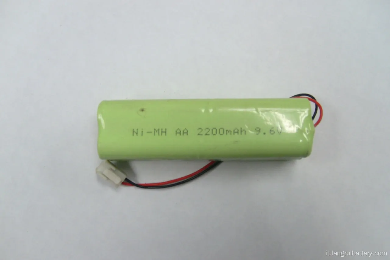 NIMH ricaricabile NIMH AA 9,6V 2200 mAh batterie globali