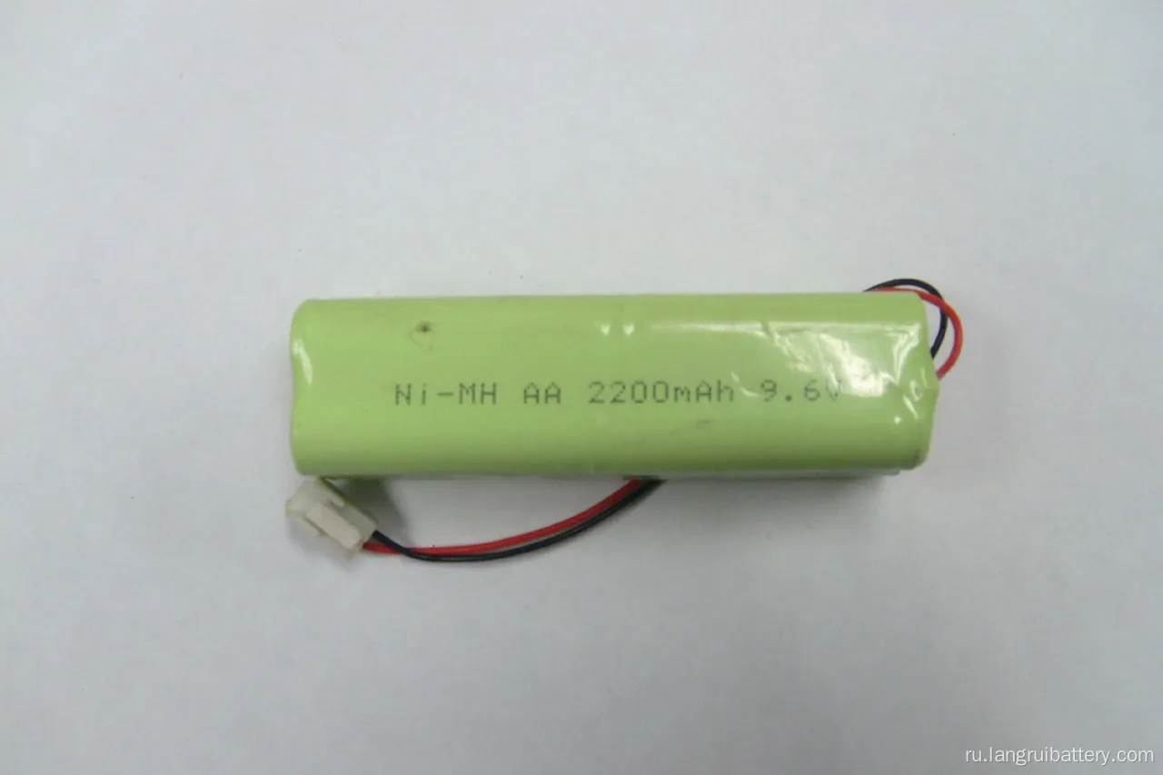 Перезаряжаемая NIMH AA 9,6 В 2200 мАч глобальные батареи