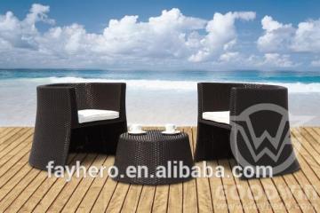 GW0052 wove rattan outdoor furniture leisure chair with coffee table set