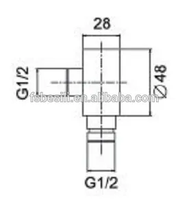 Brass shower connector Watermark fittings bathroom fittings