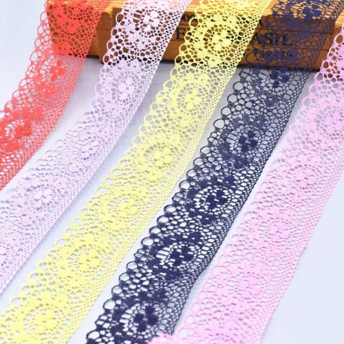 10Yard/lot 4CM Lace Ribbon Lace Trim Fabric for Wedding Decoration Sewing DIY Girls Clothing Applique Embroidered Handmade Craft