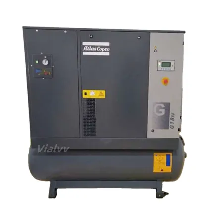 G18FF Copco Atlas Air Compressor System with Dryer, Tank, and Air Filter