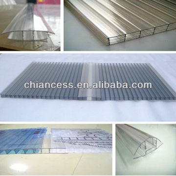 UFH structure polycarbonate plastic profile connector/joint for pc sheets