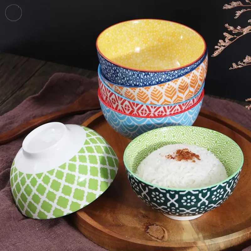 Eco-Friendly Healthy 4.5" Food Rice Bowl with Two-Side Pad Printing Decal