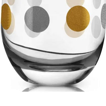 custom logo champagne flutes stemless champagne glasses set