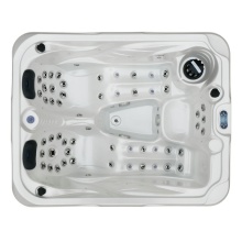 Piccola vasca idromassaggio della spa per esterno acrilico con LED