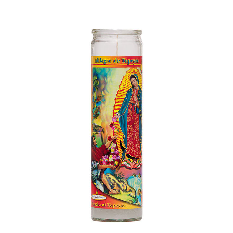 Velas religiosas mexicanas de 7 dias com adesivos personalizados