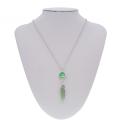 fish's scales hexagonal prism Green Aventurine Necklace