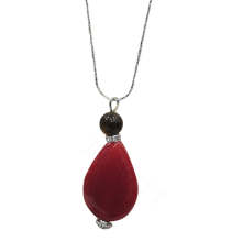 Collier d&#39;agate de pierres précieuses naturelles avec chaîne en argent