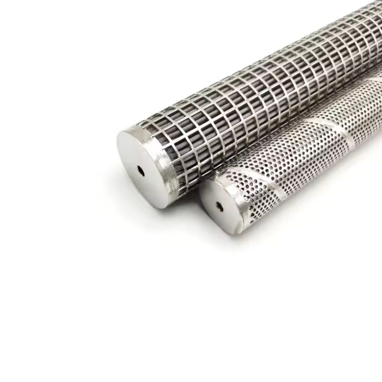 SS 304 Stainless steel pleated cartridge filter sintered filter disc 20um 10um 6um 20um sintered metal candle filter