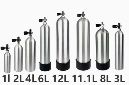 Aluminum pressure tank for diving equipment
