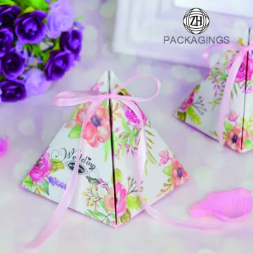 Pyramid shape chocolate candy boxes