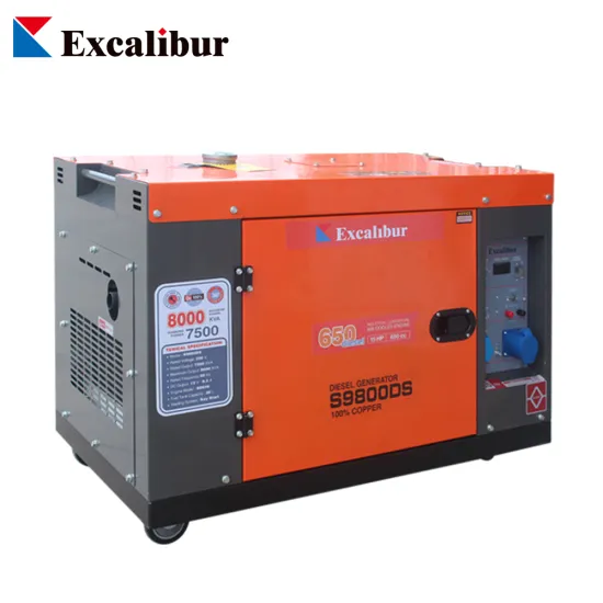 Excalibur Air Cooled Silent Diesel Generator S9800DS 8kW 10kVA