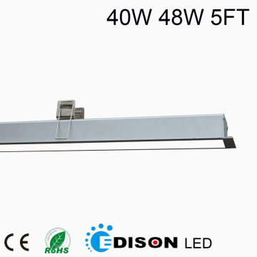 3 years warranty 65*32*1500mm 40W 48W 5FT LED recessed linear light