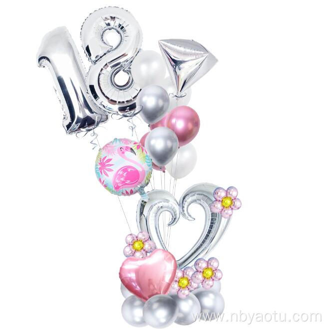 number globos foil letter balloons for birthday party