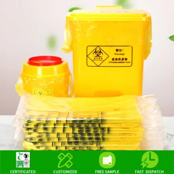 Thickened Disposable Yellow Medical Waste Bag Hospital Waste Degradable Packaging Bag