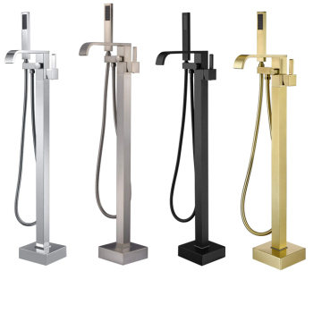 Top Selling Floor Mounted Luxury Brass Single Lever Bath Mixer with Chrome Shower Head