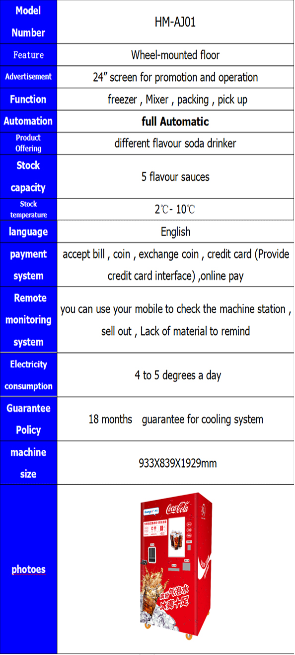 soda beverage vending machine