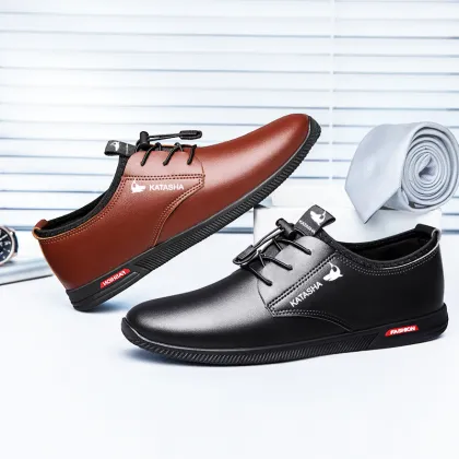 XY Leather New Pointed Leather Shoes: Mens Versatile Casual Business Shoes